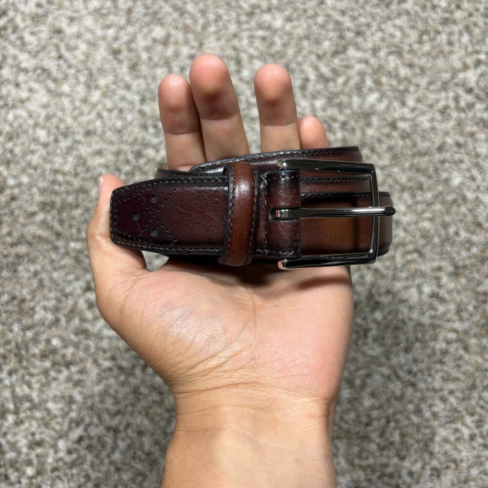 Cole Haan Men's Genuine Leather Dress Belt, Brown, Size 40/100